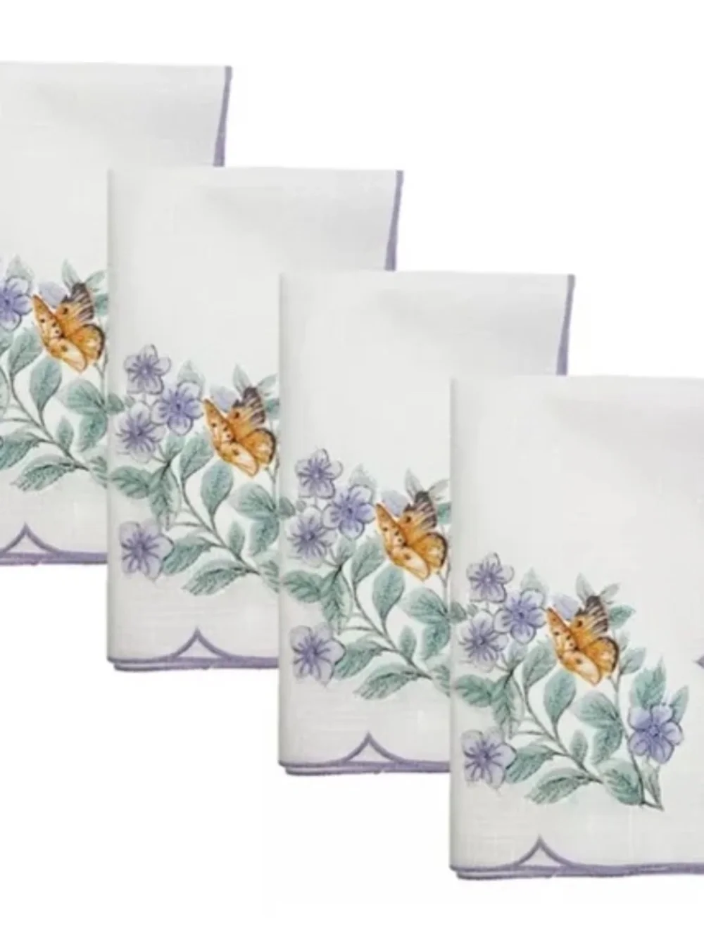 Lenox Butterfly Meadow Flutter Napkins Set of 4 Multicolor 19 W X 19 L